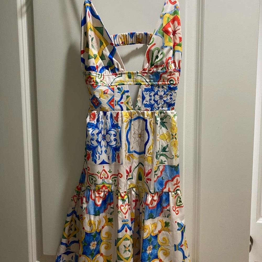 SHEIN Colorful Patterned Mini Dress